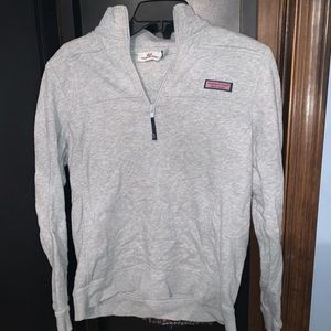 vineyard vines grey shep shirt quarter zip